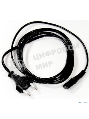 Кабель для аудио-видео техники IEC-320-C7--розетка 220V, 2-pin, 1,8м, медь, VCOM