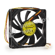 Вентилятор для корпуса Gembird черный, 80 мм, 2600 об/мин, 27 дБ, 3 pin