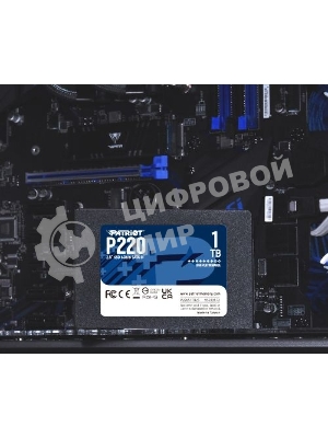 Накопитель SSD Patriot P220, 1Tb, SATA III, 2.5