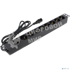 Блок розеток горизонтальный ExeGate ServerPro PDU-19H906 Al-9S-C14-2.5, 19