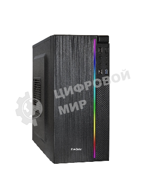 Компьютерный корпус Minitower ExeGate mEVO-9302-RGb (mATX, без БП, 2хUSB+1хUSB 3.0, HD аудио, черный с RGb подсветкой)