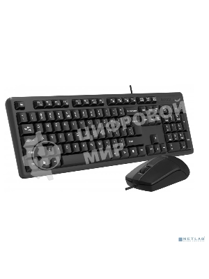 Комплект клавиатура+мышь A4Tech KK-3330S проводной, USB, 1200 DPI, чёрный