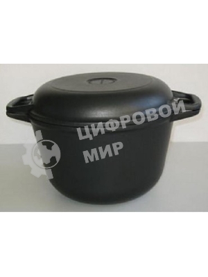 НЕВА МЕТАЛЛ ПОСУДА 6850 5,0 л.(Объем 5 л. С крышкой-сковородкой Антипригарное покрытие Сталафлон равномерно нагревается за счет особой конструкции корпуса по принципу 