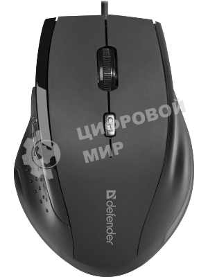 Мышь проводная Defender Accura MM-362 черный, 1600 dpi, USB, кнопки - 6