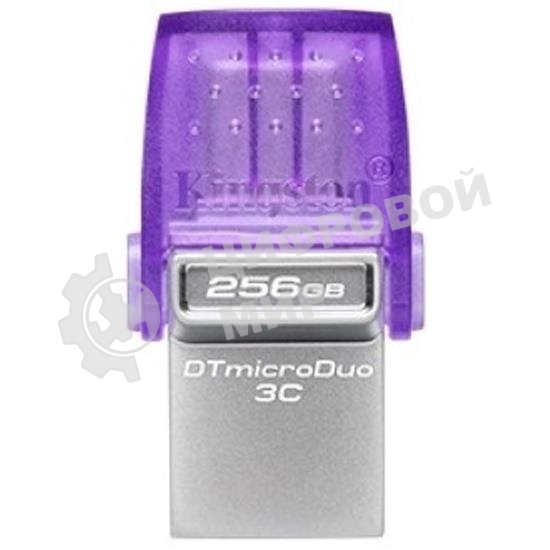 Флешка USB Kingston DataTraveler microDuo 3C (DTDUO3CG3/256GB), 256Gb, USB 3.2 Gen 1/Type-C, R/W 200/15, фиолетовый