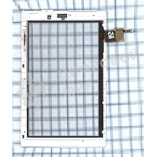 Сенсорное стекло (тачскрин) для Irbis TX80. белое с рамкой