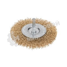 Щетка дисковая для дрели Kranz витая латунированная проволока, 100 мм