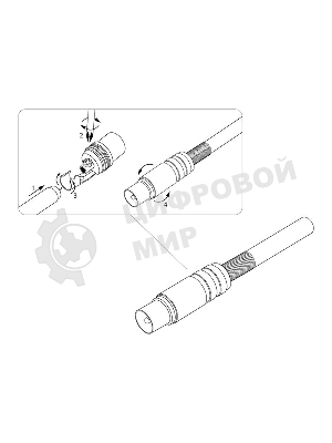 Разъем антенный на кабель Rexant штекер-TV никель с пружиной блист.