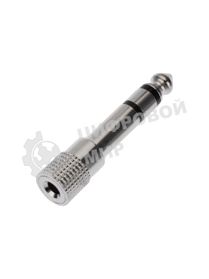 Переходник штекер Rexant стерео 6,3 мм - гнездо стерео 3,5 м м, металл