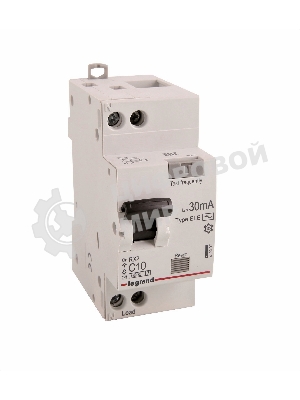 Выключатель автоматический дифференциального тока 1п (1P+N) C 10А 30мА тип AC 6кА RX3 Leg 419397