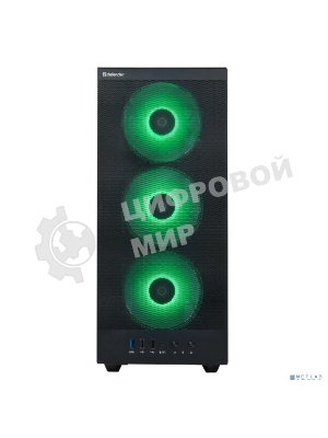 Компьютерный корпус Defender RaptorX черный,ATX,4fans,switchM/BSync