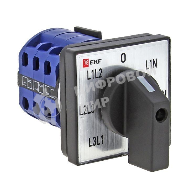 Переключатель кулачковый ПК-1-64 10А для вольтметра EKF pk-1-64-10