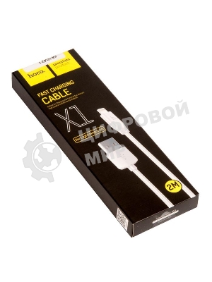 Кабель USB 2.0 hoco X1, AM/Lightning, белый, 2м