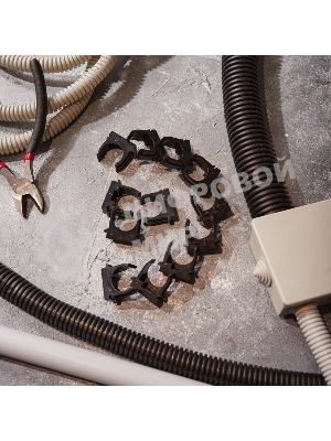 Крепеж-клипса для монтажного пистолета Rexant Ø 25 мм, черная (50 шт/уп)