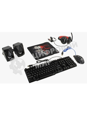 Комплект клавиатура+мышь Defender Tor MHP-127 проводной, USB, 3200 DPI, чёрный