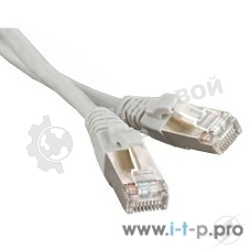 Патч-корд Hyperline PC-LPM-STP-RJ45-RJ45-C6-2M-LSZH-GY F/UTP, экранированный, Cat.6, LSZH, 2 м, серый
