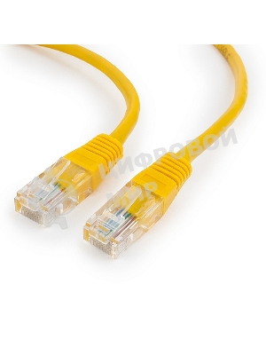 Патч-корд UTP Cablexpert cat.5e, 1.5м, литой, многожильный, желтый
