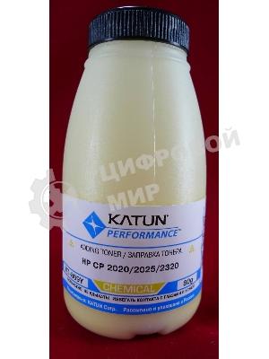 Тонер HP CP2020/2025/CM2320 Yellow, химический (фл.80г.) Katun фас. России