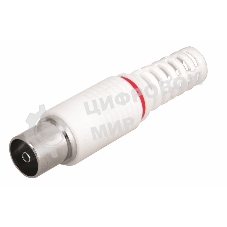 Разъем гнездо TV без пайки белый Rexant