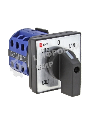 Переключатель кулачковый ПК-1-64 10А для вольтметра EKF pk-1-64-10