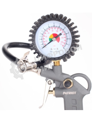 Пистолет для накачки шин Patriot GN 60D 10бар шланг360мм манометр63мм быстросъем