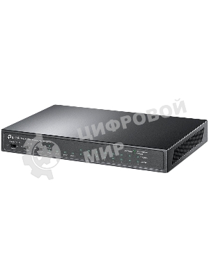 Коммутатор TP-Link 8-port 10/100Mbps Unmanaged PoE switch, 2 Gb RJ45 + 1 Gb SFP uplinks, PoE budget up to 124W