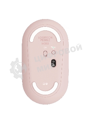 Мышь беспроводная Logitech Pebble M350 розовый, 1000 dpi, радиоканал, Bluetooth, USB, кнопки - 3