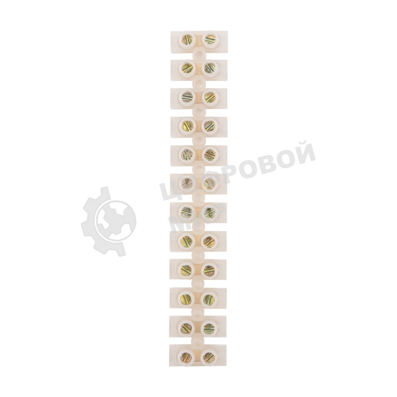 Клеммная колодка винтовая Rexant KВ-10 (4-10 мм²), ток 10 A, полиэтилен белый (ЗВИ), индивидуальная упаковка, 1 шт.