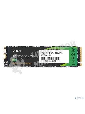 Накопитель SSD Apacer AS2280P4X, 256Gb, M.2 2280, PCIe 3.0 x4, NVMe, R/W 2100/1300