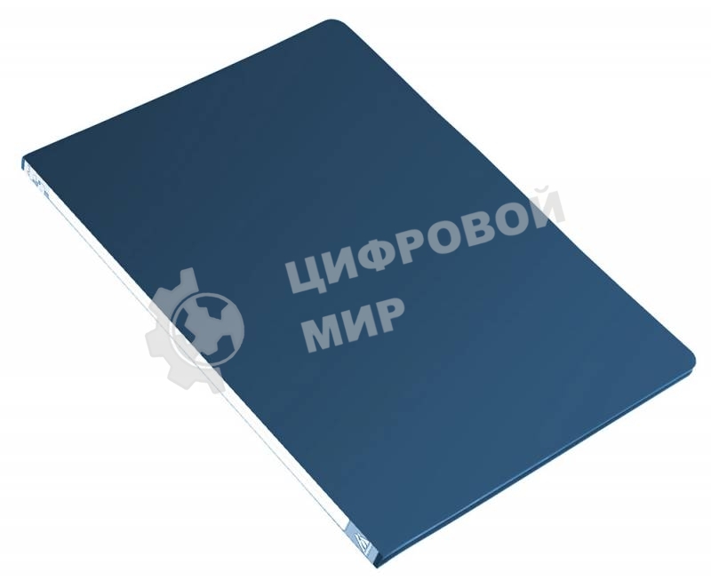 Папка с металлическим зажимом Бюрократ -PZ05CBLUE A4, пластик, 0.5мм, торцевая наклейка, синий