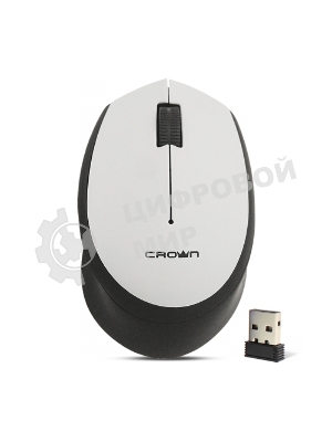 Мышь беспроводная CROWN CMM-937W чёрный/серый, 1000 dpi, USB Type-A, радиоканал, кнопки - 3