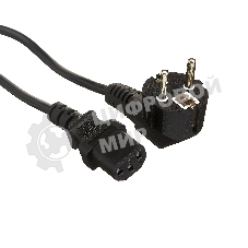 Кабель питания ExeGate Special PC-5S (Евровилка угловая Schuko->С13) 3*0.5, CCA, черный, 5м