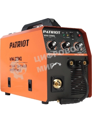 Сварочный аппарат PATRIOT WMA 225MQ (605301755) инверторный mig/mag/mma стальной и флюс. провлокой