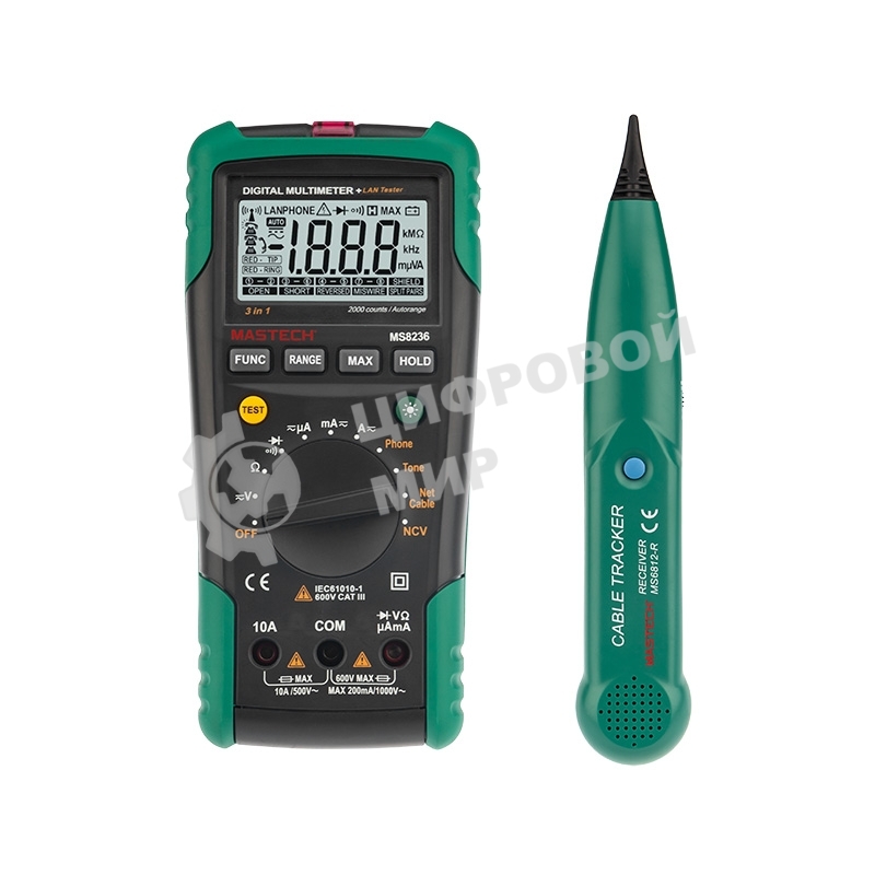 Профессиональный мультиметр-трассоискатель MS8236 MASCTECH