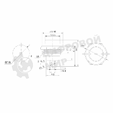 Выключатель-кнопка металл Rexant 250V 2А (2с) (ON)-OFF Ø16.2 белая