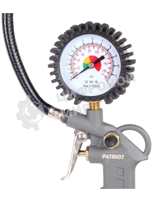 Пистолет для накачки шин Patriot GN 60D 10бар шланг360мм манометр63мм быстросъем