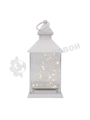 Декоративный фонарь Neon-night с росой, белый корпус, размер 10,7х10,7х23,5 см, цвет теплый белый