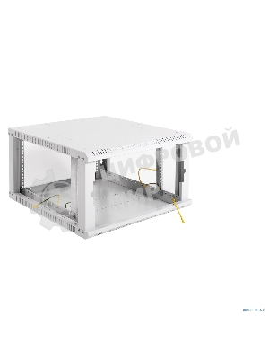 Шкаф телеком. настенный разборный 6U (600х520) дверь стекло (ШРН-Э-6.500) (1 коробка)