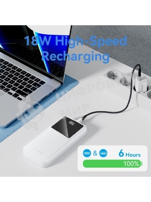 Портативный аккумулятор Vention 20000mAh(M/C-A/A)22.5W Черный с LED Дисплеем