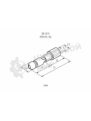 Разъем штекерный изолированный Rexant штекер 4 мм 0.5-1.5 мм² (РШи-п 1.5-4/РШИп 1,25-4) красный