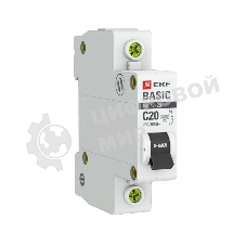 Выключатель автоматический EKF mcb4729-1-20C 1P 20А (C) 4,5кА ВА 47-29 EKF Basic