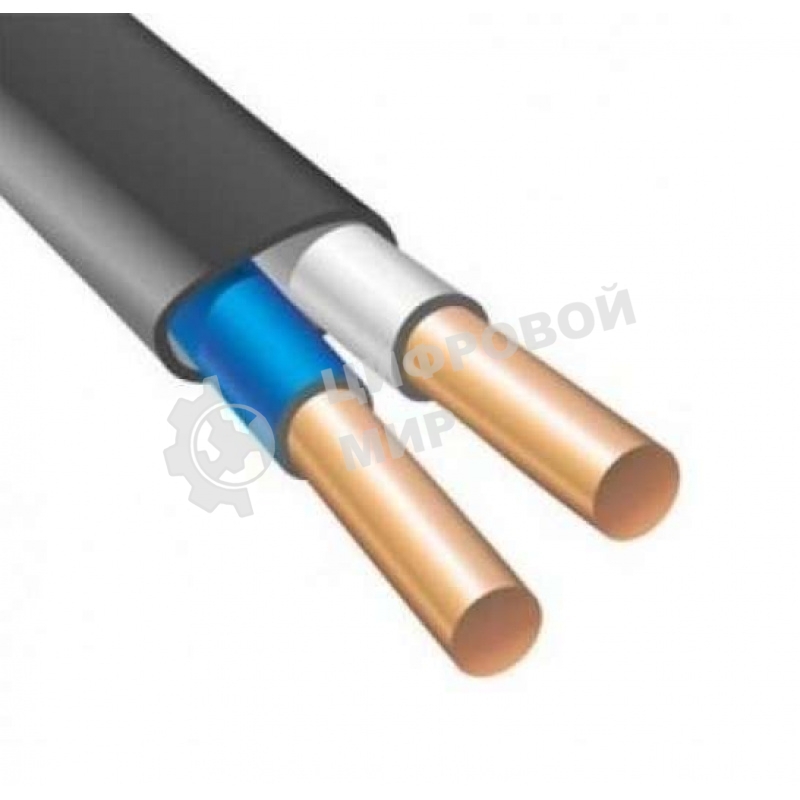 Кабель ВВГ-Пнг(А) 2х1.5 ок (N) 0.66кВ (бухта 50м) (шт) АЛЬФАКАБЕЛЬ 45976