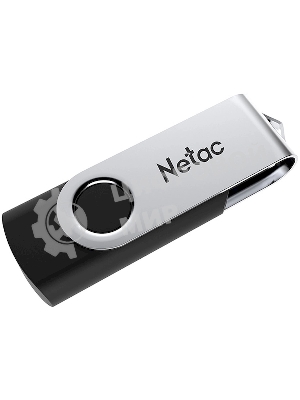 Флешка USB Netac U505 (NT03U505N-008G-20BK), 8Gb, USB 2.0, R/W 70/30, черный/серебристый