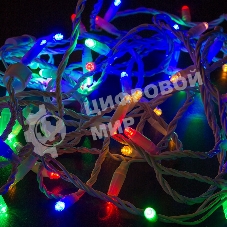 Гирлянда Neon-night Нить 10м, постоянное свечение, белый ПВХ, 230В, цвет: Мультиколор