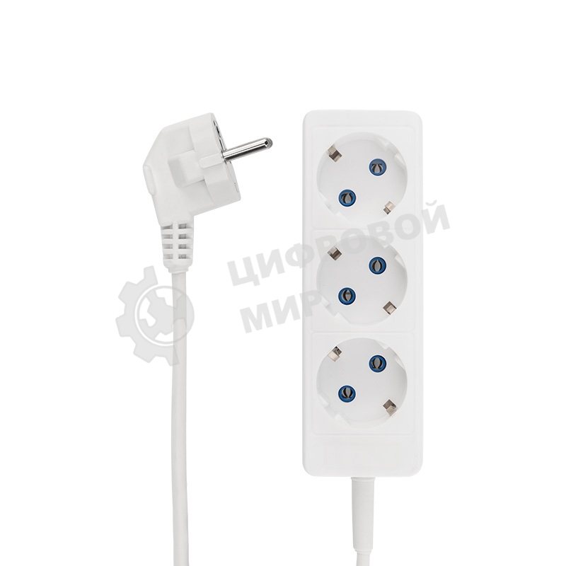 Удлинитель PROconnect 3 гнезда, 5 м, 3х0.75 мм², с/з, белый