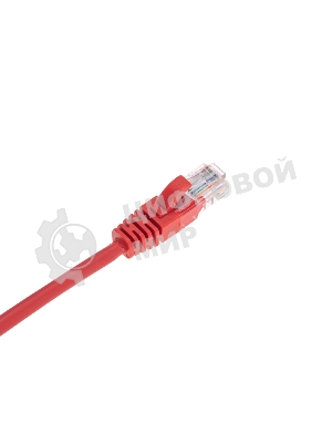 Патч-корд U/UTP Rexant cat.5e, RJ45-RJ45, 26AWG, ZH нг(А)-HF, красный, 0,3 м