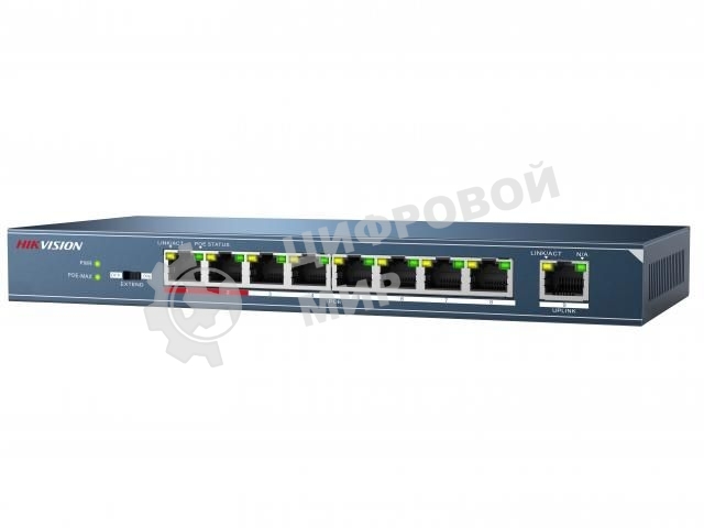 Коммутатор 9PORT 100M 8POE DS-3E0109P-E(C) HIKVISION