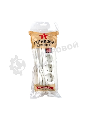 Сетевой фильтр Гарнизон ELB-G3-W-2, 3 евророзетки с выключателем и заземлением, допустимый ток 16А, длина 2 м.