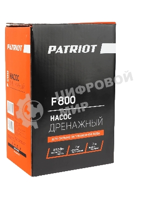 Садовый насос дренажный Patriot F 800