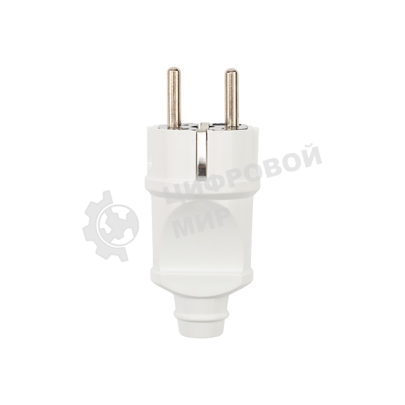 Вилка Евро Rexant прямая с з/к 16А усиленная белая